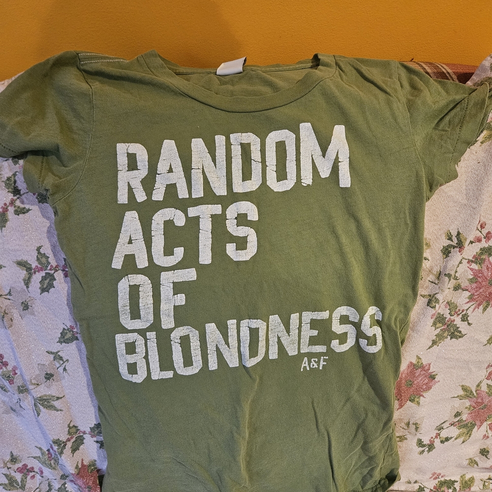 Green Graphic Tee with White Text